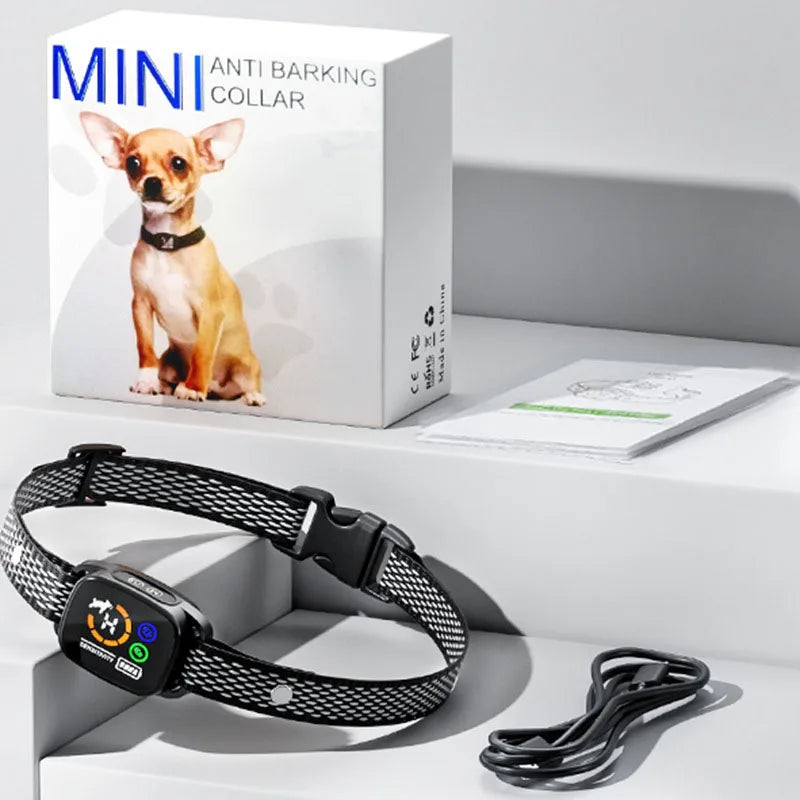 Rechargeable No Shock Smart Anti Barking Collar 6 Adjustable Sensitivity Beep Vibration Anti Bark Collar for Small Medium Dogs
