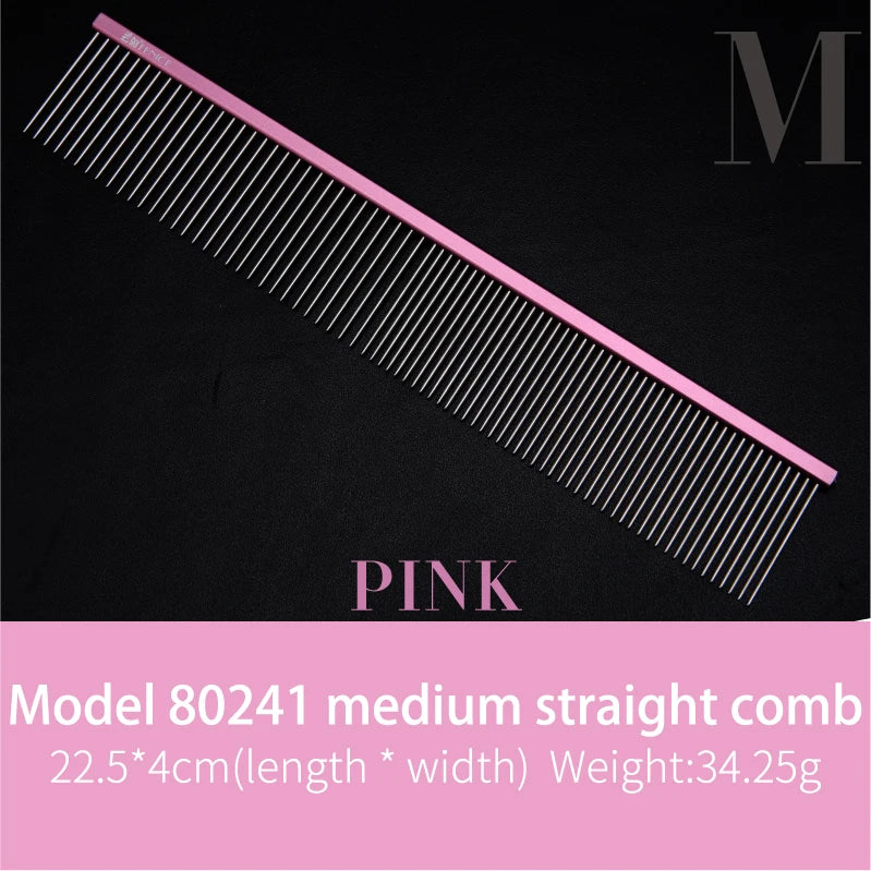 Fenice Metal Comb for Dogs Stainless Steel Pet Dog Cat Pin Comb Hair Brush Hairbrush Flea Comb Pets Acessorios Pet Grooming