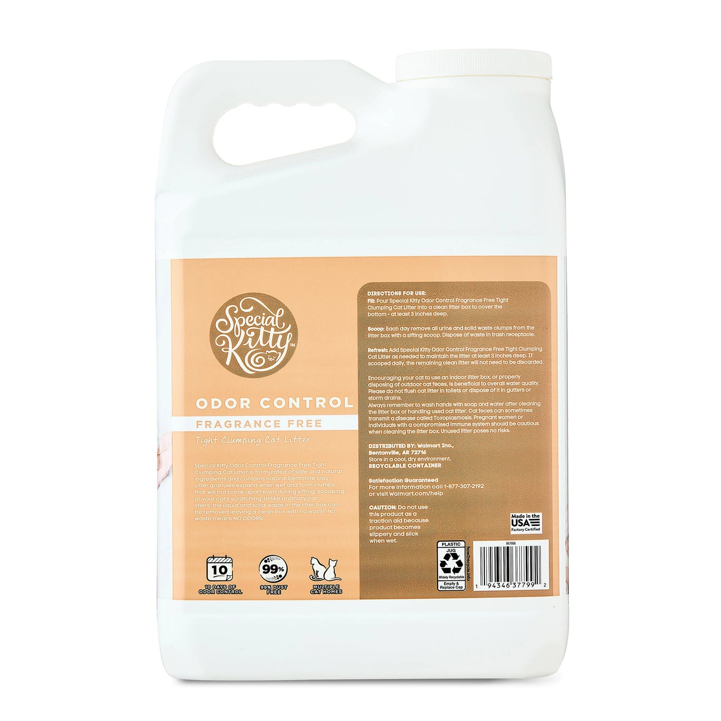 4-pack unscented clumping clay cat litter in 20 lb jugs