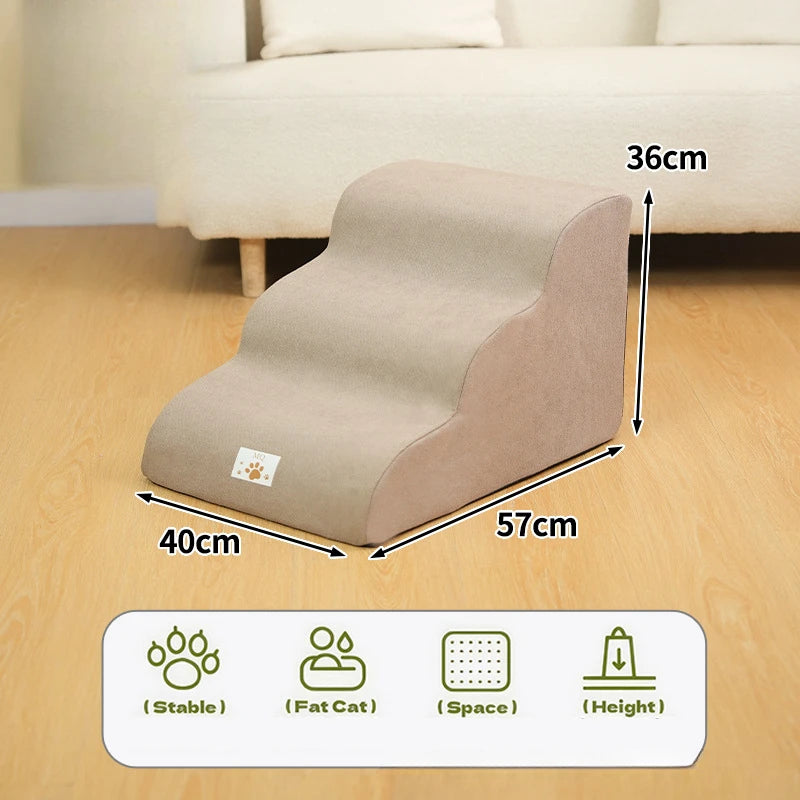Pet Step Stair Dog/Cat Ramp Ladder Memory Foam Sponge Dogs Sofa Removable and Washable Training Pet Ramp Stairs Pet Supplies