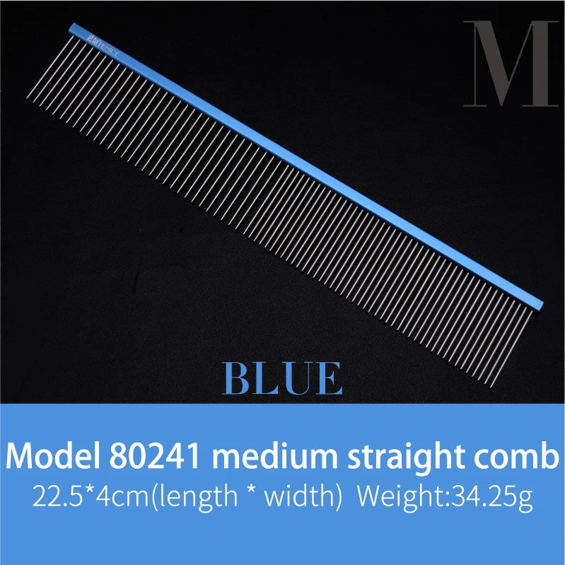 Fenice Metal Comb for Dogs Stainless Steel Pet Dog Cat Pin Comb Hair Brush Hairbrush Flea Comb Pets Acessorios Pet Grooming