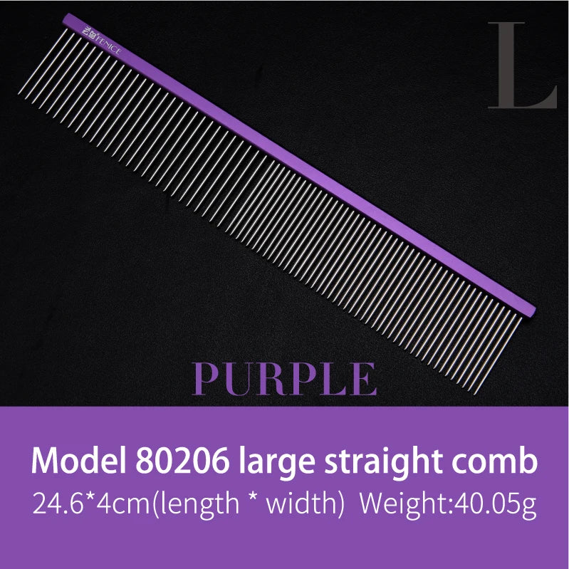 Fenice Metal Comb for Dogs Stainless Steel Pet Dog Cat Pin Comb Hair Brush Hairbrush Flea Comb Pets Acessorios Pet Grooming