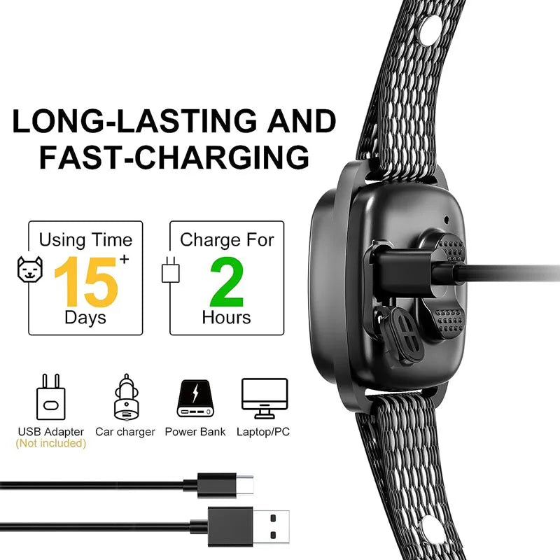 Rechargeable No Shock Smart Anti Barking Collar 6 Adjustable Sensitivity Beep Vibration Anti Bark Collar for Small Medium Dogs