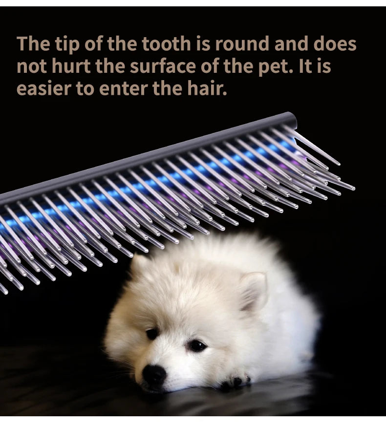 Fenice Metal Comb for Dogs Stainless Steel Pet Dog Cat Pin Comb Hair Brush Hairbrush Flea Comb Pets Acessorios Pet Grooming
