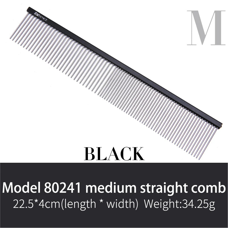 Fenice Metal Comb for Dogs Stainless Steel Pet Dog Cat Pin Comb Hair Brush Hairbrush Flea Comb Pets Acessorios Pet Grooming
