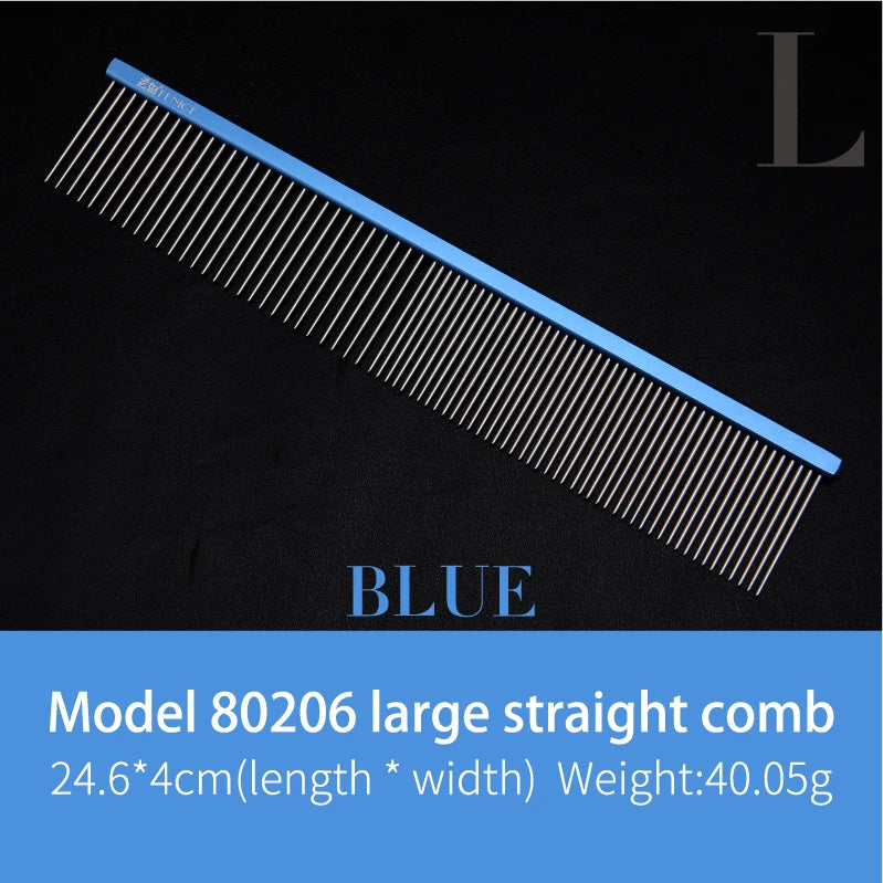 Fenice Metal Comb for Dogs Stainless Steel Pet Dog Cat Pin Comb Hair Brush Hairbrush Flea Comb Pets Acessorios Pet Grooming