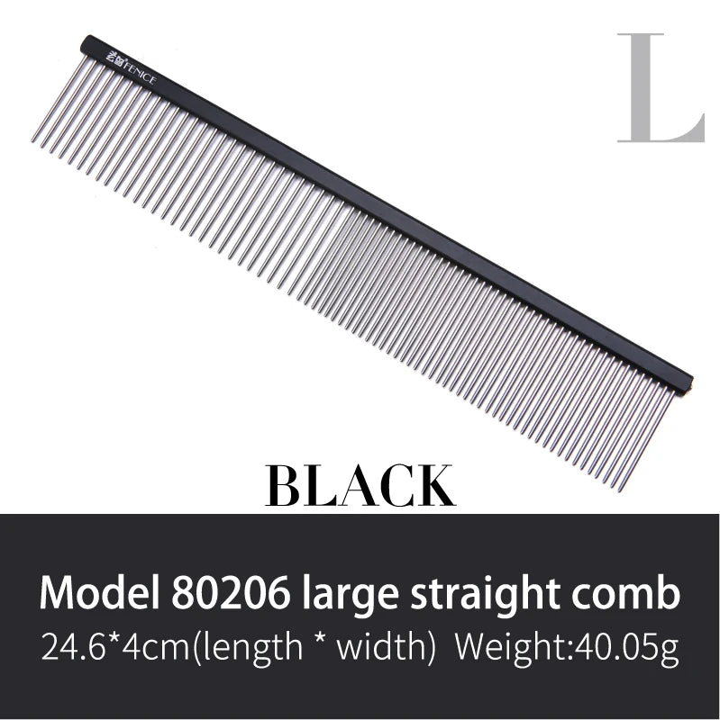 Fenice Metal Comb for Dogs Stainless Steel Pet Dog Cat Pin Comb Hair Brush Hairbrush Flea Comb Pets Acessorios Pet Grooming