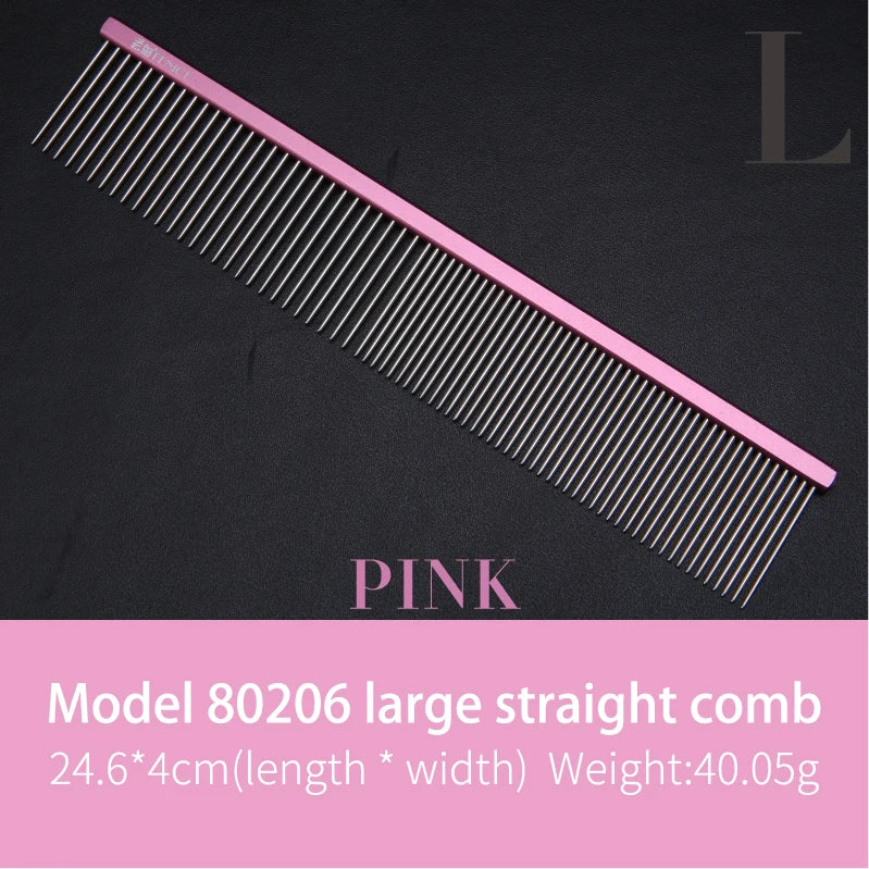 Fenice Metal Comb for Dogs Stainless Steel Pet Dog Cat Pin Comb Hair Brush Hairbrush Flea Comb Pets Acessorios Pet Grooming