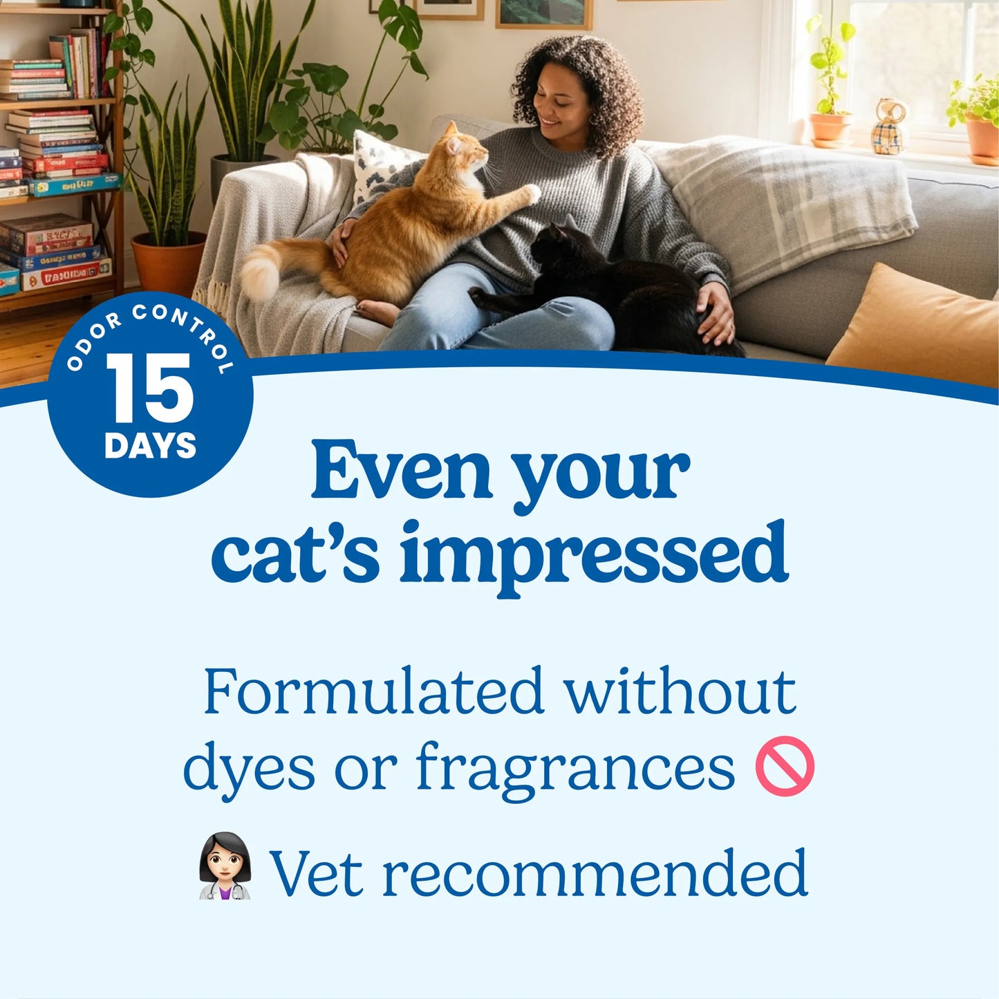 Unscented clumping cat litter for multiple cats, 38 lb total, easy-pour pouches, 4-pack