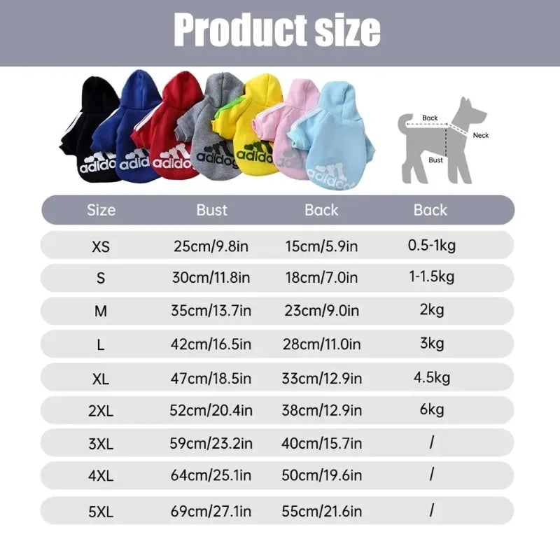 LETVIA Dogs Hoodie Sweatshirt with Letters Autumn Winter Pet Warm Coat for Medium Large Dogs Comfortable Dogs Clothes Fashion