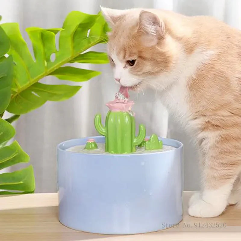 Automatic Circulating Water Dispenser, Cat Ceramic Water Dispenser, Silent Flow, Pet Food Utensils, Pet Supplies, 1Pc