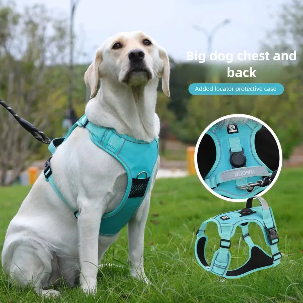 Anti Pull Dog Harness for Large Medium Dogs Reflective Escape Proof Tracker Chest Strap Breathable Adjustable Pet Supplies