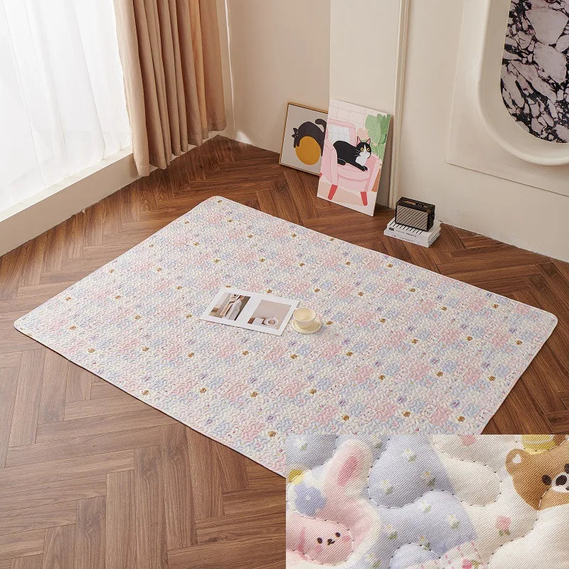 Rabbit Floor Mat Pet Sofa Cushion Training Pad Four Seasons Universal Cage Mat Cat Dog Sleeping Blanket Fence Pad Bunny Supplies
