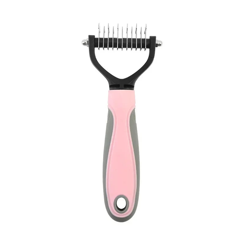 Double Sided Stainless Steel Pet Grooming Brush Dog Cat Hair Remover Comb Tangle Removal Pet Supplies