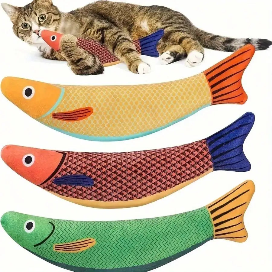 Realistic Fish Design Cat Toy, Sound-Producing Pet Toy, Soft And Durable, Indoor Interactive Kicking Toy For Cats, Cat Supplies