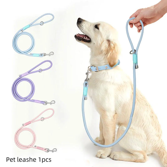 Pet Dog Leashes New Dog Walking Outdoor Multi Colors Choose Blue Pink And Purple For Small Medium and Large Dog Nylon Rope