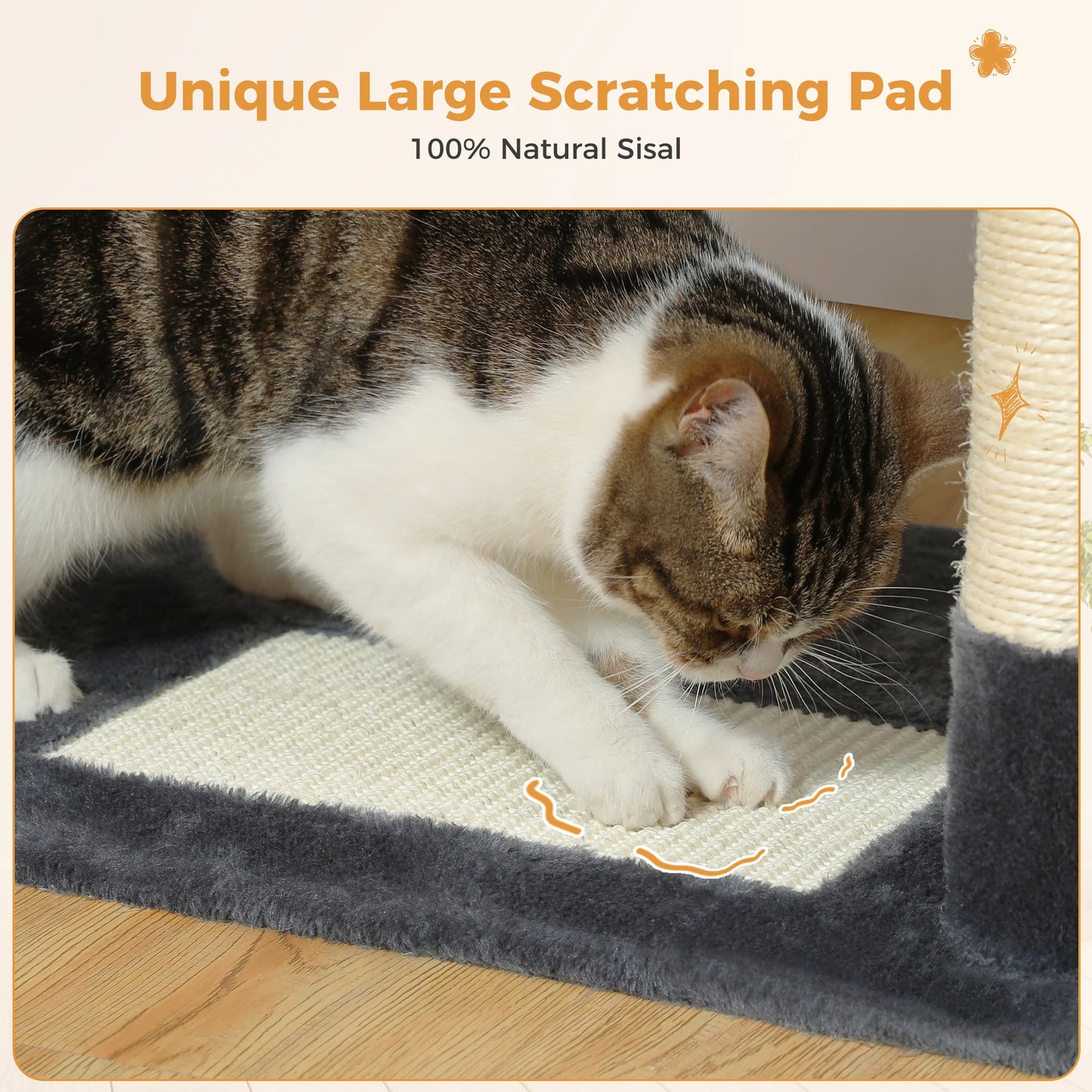 Large Cat Tree and Tower for Indoor Cats With Sisal-Covered Scratching Posts Spacious Hammock Padded Perches and Condos Cat Toys