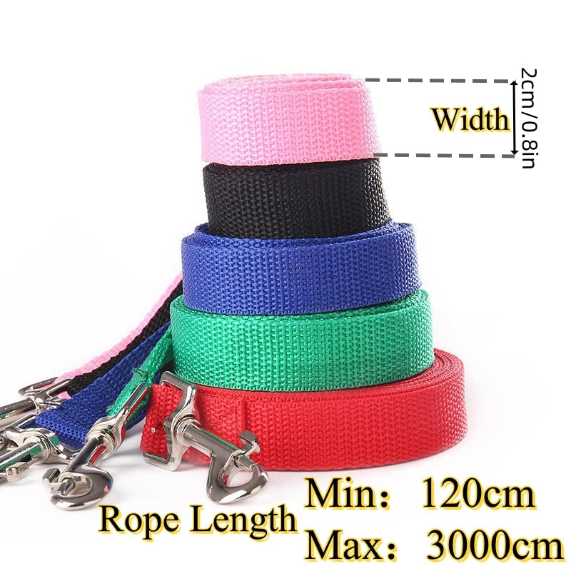 4ft-100ft Nylon Dog Leash Long Leash for Dogs Pet Shop Outdoor Training Extended Control Dog Leashes Pet Accessories All Dogs