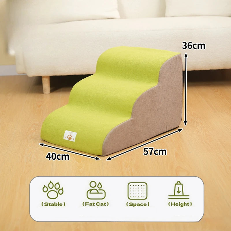 Pet Step Stair Dog/Cat Ramp Ladder Memory Foam Sponge Dogs Sofa Removable and Washable Training Pet Ramp Stairs Pet Supplies