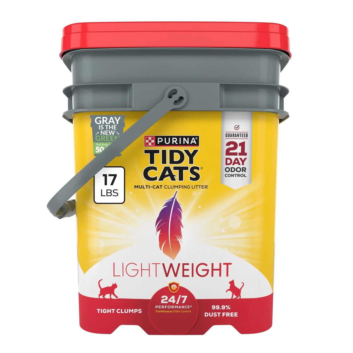 Purina 24/7 Performance Lightweight Cat Litter with Clean Linen Fragrance in 17 lb Resealable Pail
