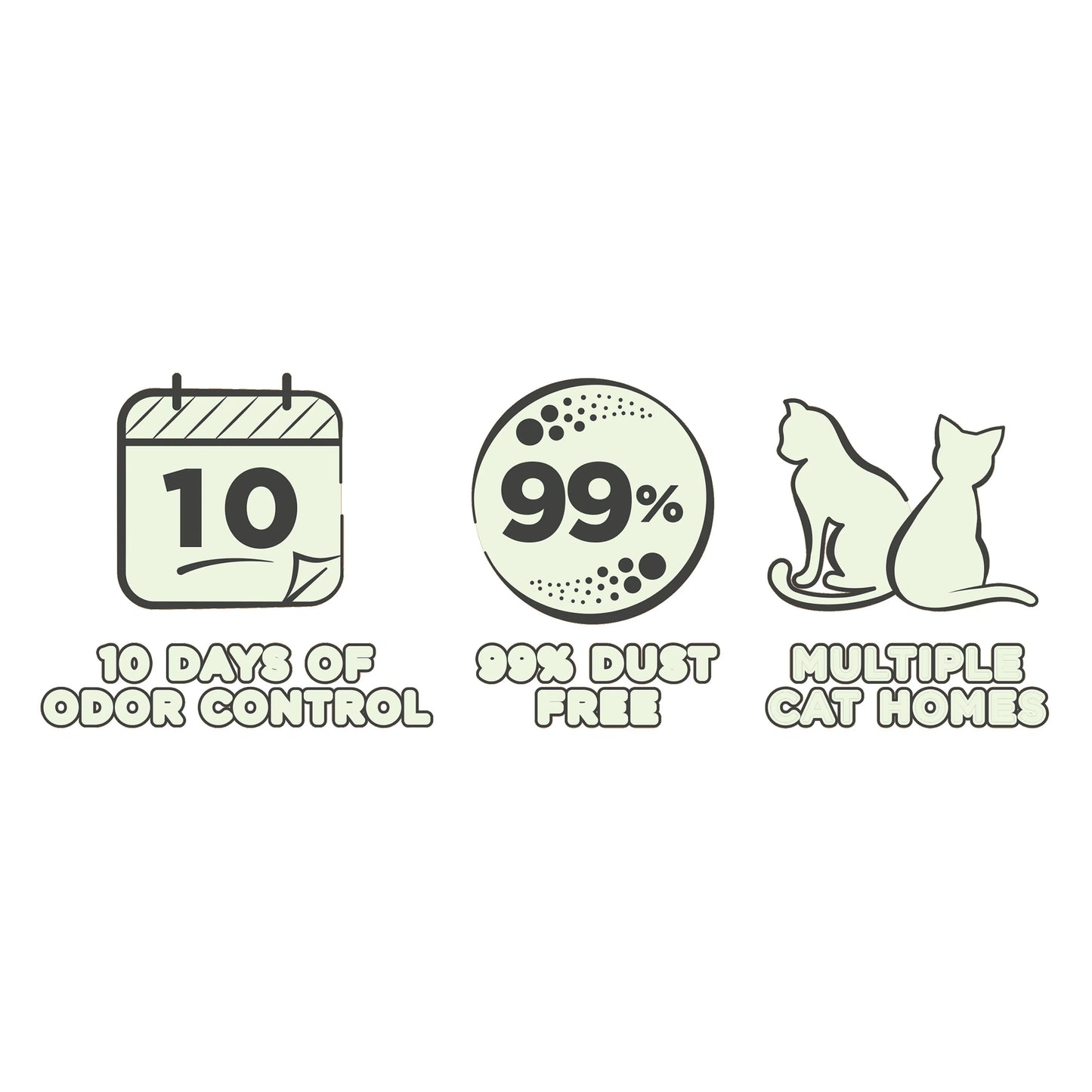 4-pack unscented clumping clay cat litter in 20 lb jugs