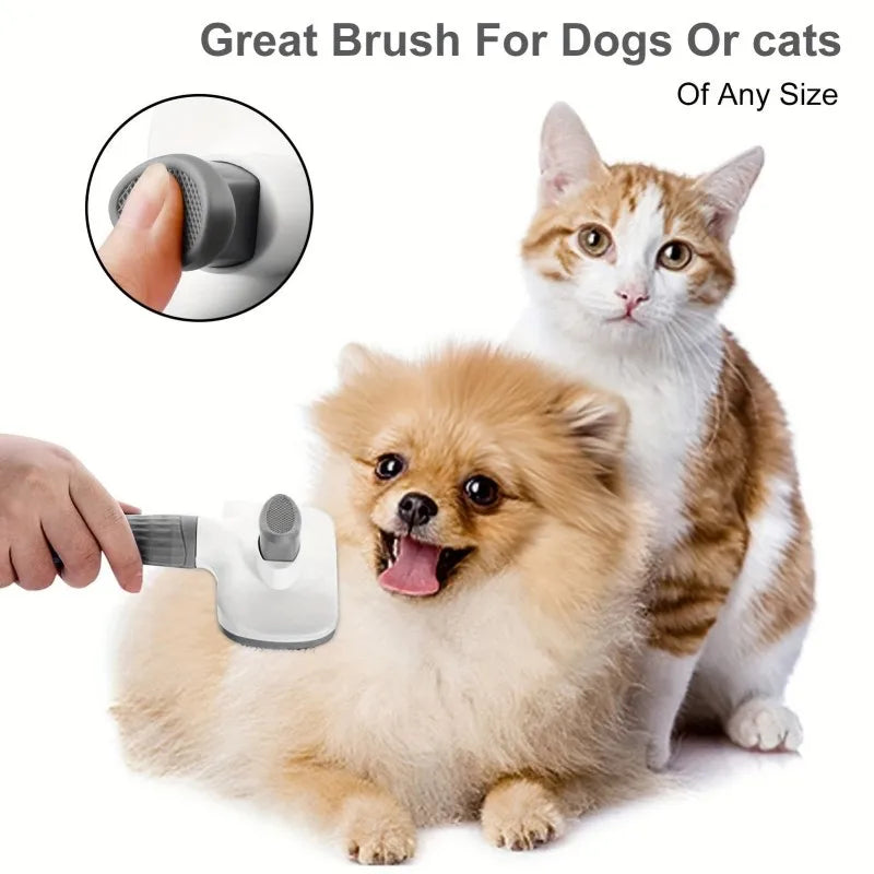 Universal Pet Detangling Brush, Massages Out Knots & Mats. 19cm, for Long/Short Hair, Soothing