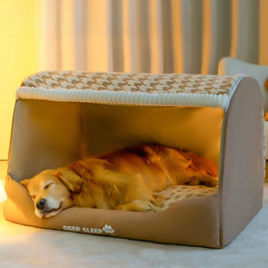 Big Dog Kennel Warm Winter Dog House Mat Detachable Washable Dogs Bed Nest Deep Sleep Tent for Medium Large Dogs House Supplies