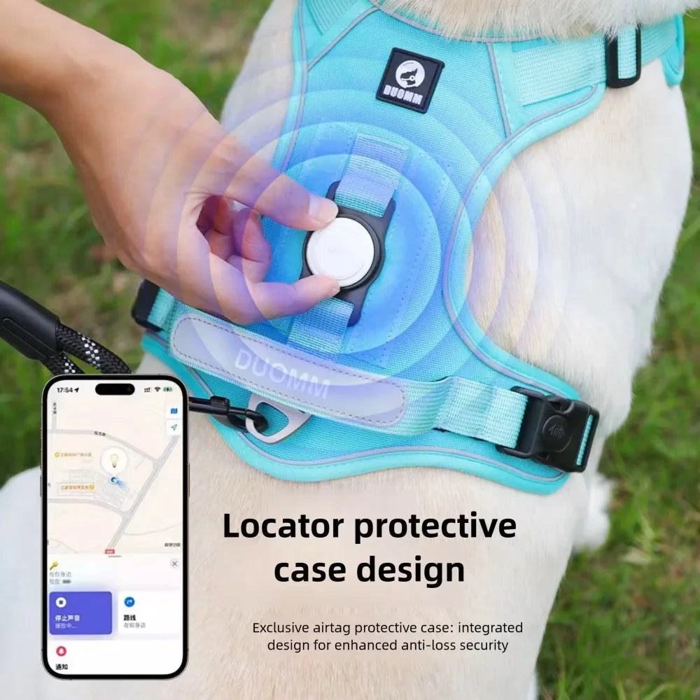 Anti Pull Dog Harness for Large Medium Dogs Reflective Escape Proof Tracker Chest Strap Breathable Adjustable Pet Supplies